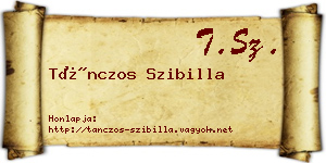 Tánczos Szibilla névjegykártya